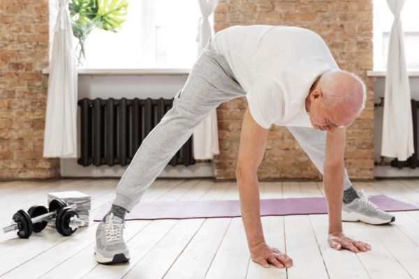 active and healthy with carefully designed exercise routine for seniors